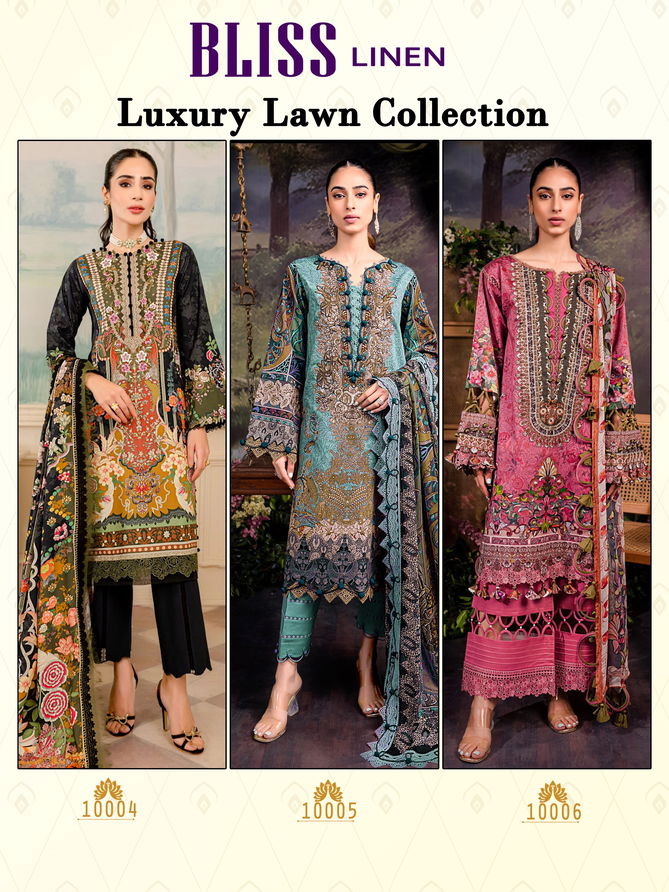 Majesty Bliss line Luxury lawn Cambric Cotton Pakistani Suits Wholesale Shop In Surat